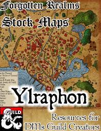 This is a hand drawn map of the City of Ylraphon.