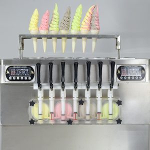 7 flavors noodles falls gourd floor soft serve ice creammachine maker yogurt ice cream machine with precooling